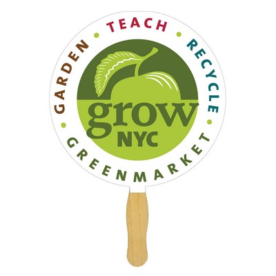 Round Sandwiched Hand Fan (2 Side/ 1 imprint color)