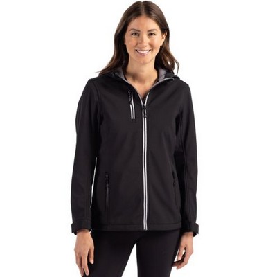 Clique Telemark Eco Stretch Softshell Full Zip Womens Hooded Jacket