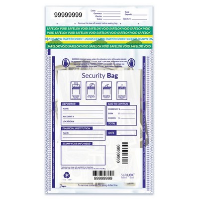 Deposit Bags - Single Pocket, Clear, 9 x 12"