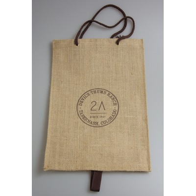 Hessian Wine Tote Bag